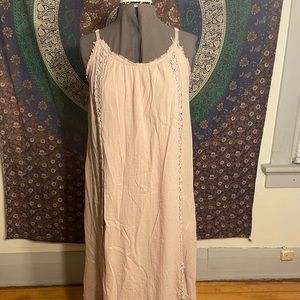Aerie brand boho maxi dress swim cover up light mauve size M